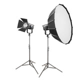 Godox SL200RF Twin RGB LED Lighting Kit with Softbox and Fresnel Control