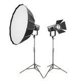 Godox SL300RF Twin RGB LED Lighting Kit with Softbox and Fresnel Control