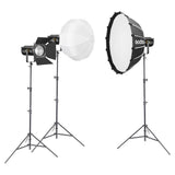 Godox UL150II Bi Triple Light Kit with Softbox, Fresnel & Lantern