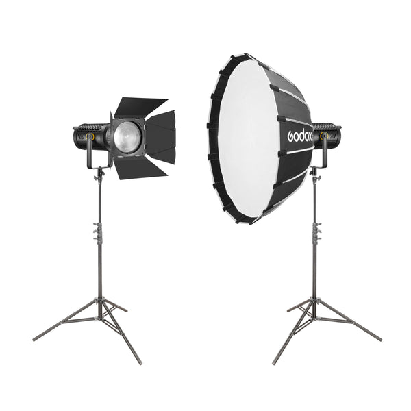 UL150II 150W 5600K Two Head LED Lighting Kit Setup