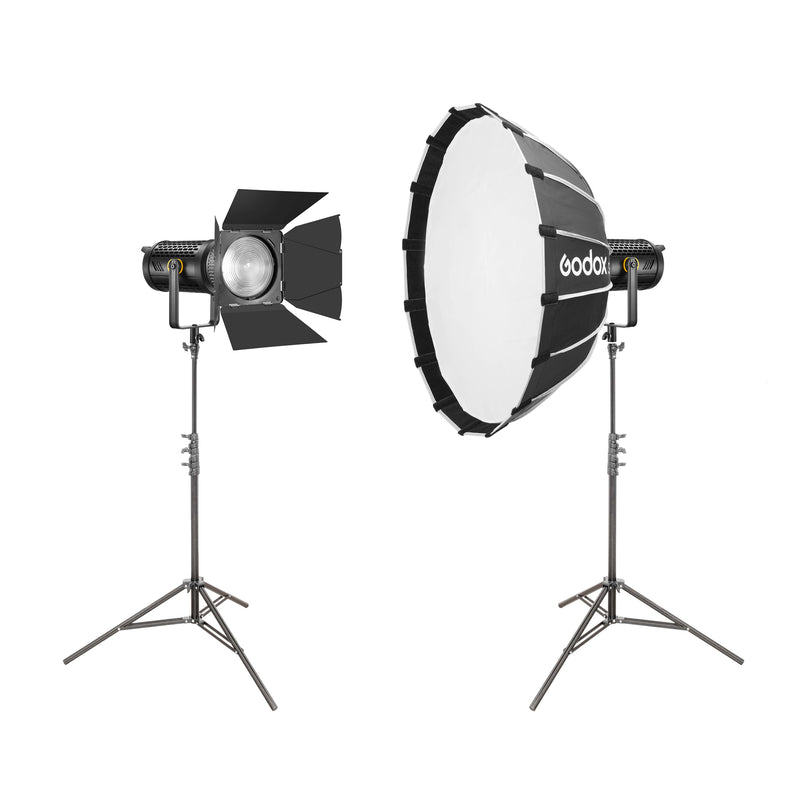 UL150II 150W 5600K Two Head LED Lighting Kit Setup