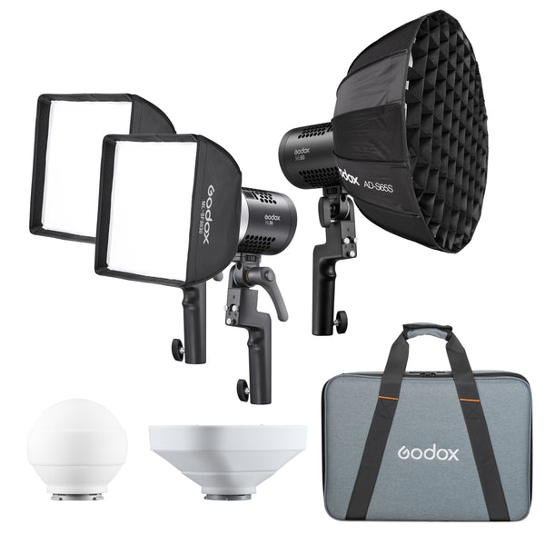 Godox ML-Kit1 Three-Heads LED Video Lights ( ML60 and ML30)