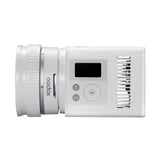 Godox ML150Bi Compact, Portable LED Video Light with ML-Z Zoom Reflector Side View with controls