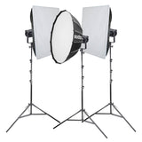 Godox SZ200Bi Bi-Color Zoomable LED Video Light 3-Head Softbox Kit