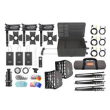 Godox S60 Three Head Focused Beam LED Spotlight Complete Kit 