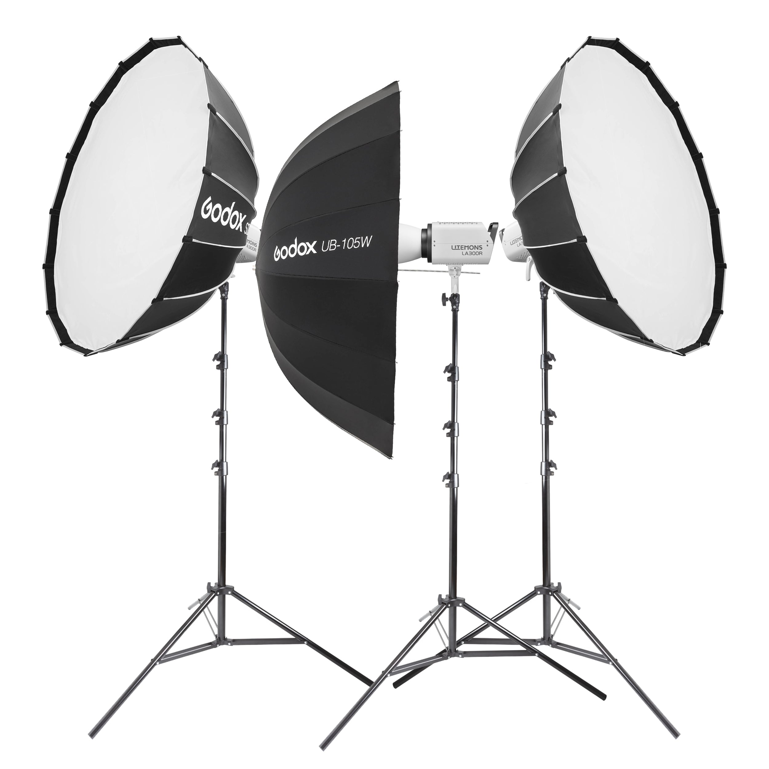 Godox Litemons LA300R RGB LED Continuous High-Powered Light Three Head Kit