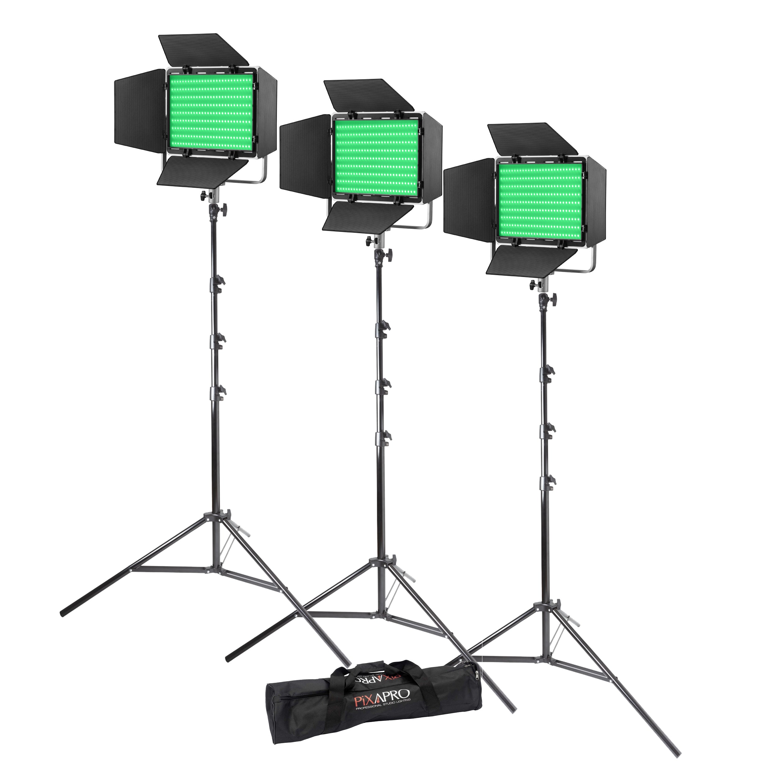 Godox Litemons LP600R RGB LED Continuous Three Head Panel Lighting Kit