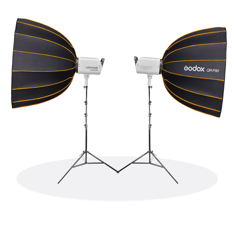 LA300R Pro LED Video Lighting Kit – RGB Light Setup for Streamers, Podcasters & YouTubers