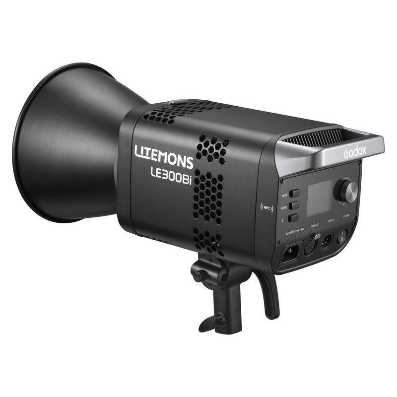 GODOX LITEMONS LE300Bi Variable Colour Temperature Bi-Colour COB LED Studio Light Angled Rear View