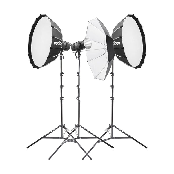 Godox LITEMONS LE200Bi Variable Colour Temperature Bi-Colour Three Head Kit 