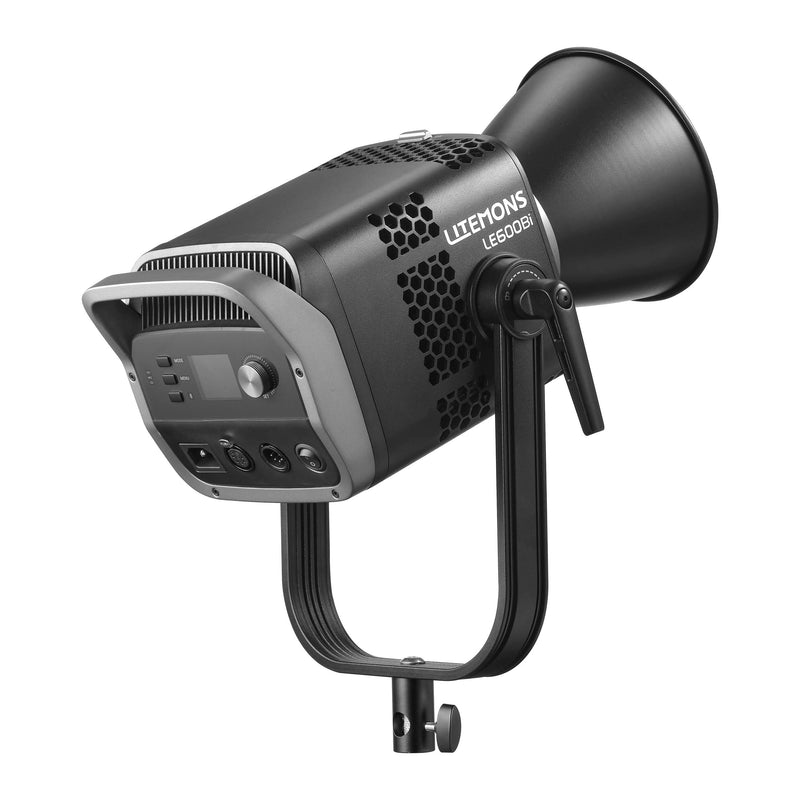 GODOX LITEMONS LE600Bi Variable Colour Temperature Bi-Colour COB LED Studio Light (BLACK) Rear Angled View