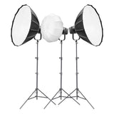 Godox LITEMONS LE600Bi Three-Head Bi-Colour Variable Colour Temperature LED Lighting Kit