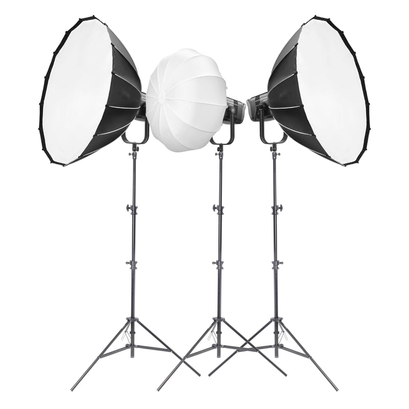 Godox LITEMONS LE600Bi Three-Head Bi-Colour Variable Colour Temperature LED Lighting Kit