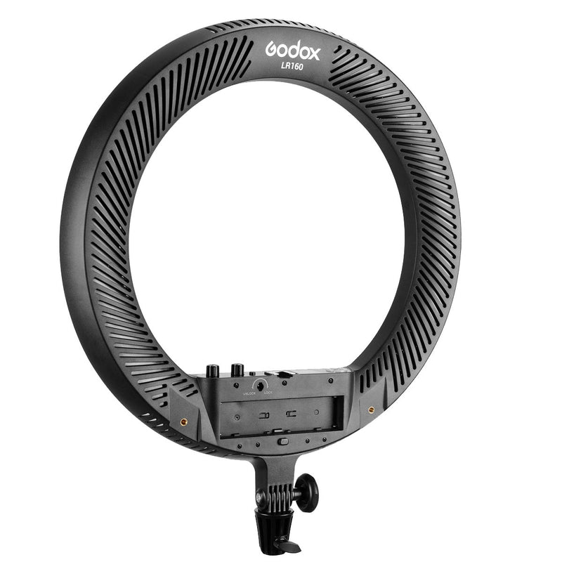 Godox LR160 19" Bi-Colour LED Ring Light Angled Rear View