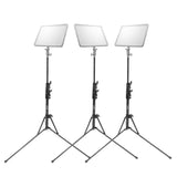 GODOX P260C PRO LED Continuous Video Three Head Light Panel Lighting Kit