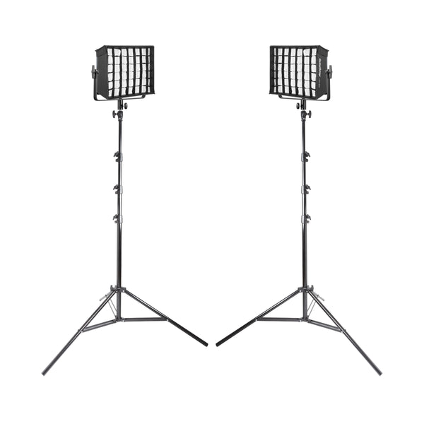 Godox LDX50Bi Bi-Colour LED Panel Twin Softbox Video Lighting Kit