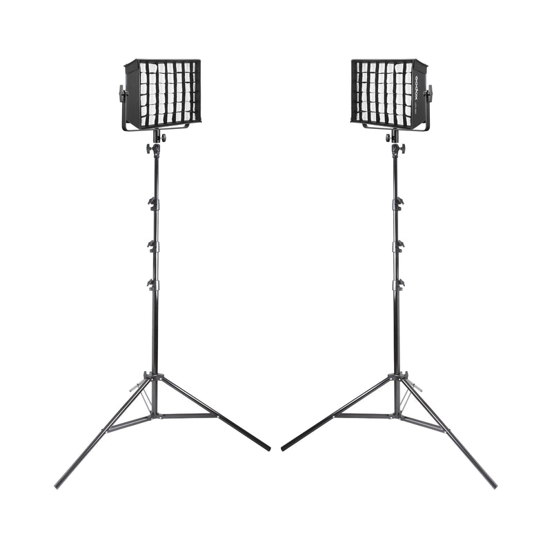 Godox LDX50Bi Bi-Colour LED Panel Twin Softbox Video Lighting Kit