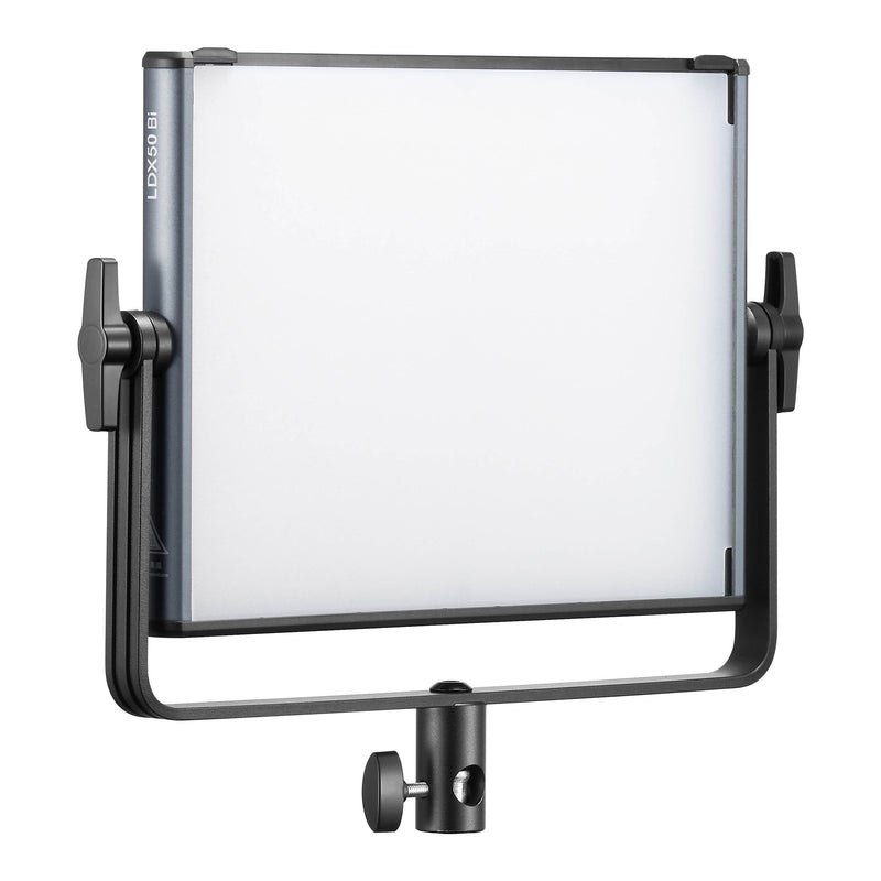 Godox LDX50Bi 65W Bi-Colour Variable Colour Temperature LED Panel Light Angled Right View
