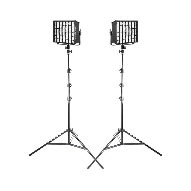 GODOX LDX50R RGB Panel LED Light Twin Softbox Kit