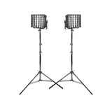 Godox LDX50R RGB LED Panel Video Twin Softbox Light Kit