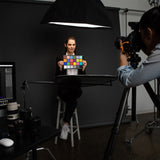Calibrite ColorChecker Classic Colour Reference Target Photoshoot of model holding card