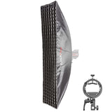 35x160cm Dual-Layer Recessed Strip Softbox & 5cm Grid with S3 Bracket
