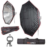 Super Large 170cm (66.9") Octagonal Easy Assembly Umbrella Softbox with 4cm Grid with S3 Bracket