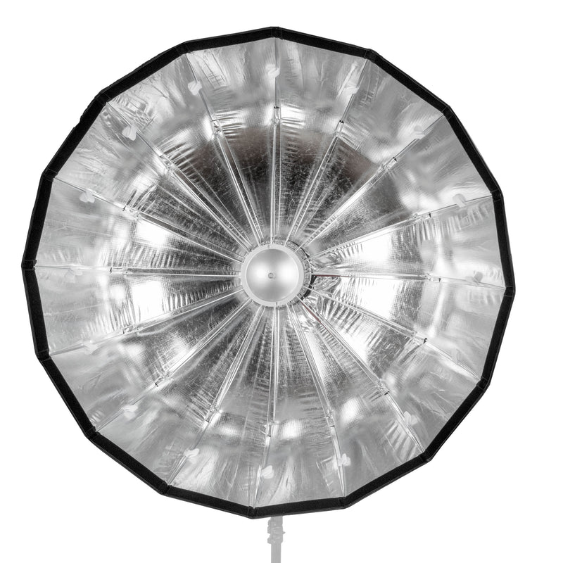 Pixapro 150cm Silver Rice Bowl Softbox Deflector Dish (Front View)