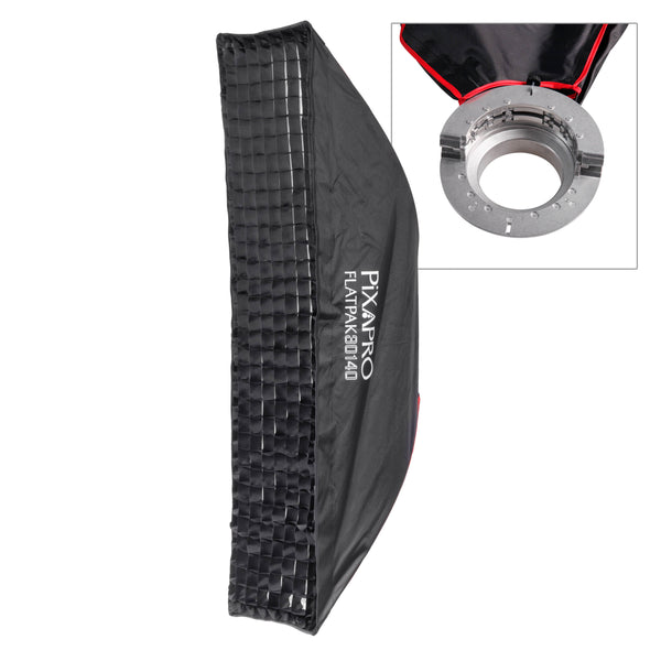 PiXAPRO 30x140cm FLATPAK Strip Softbox