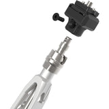DigitalFoto 11-Inch Magic Arm with F22 Quick-Release Plate - Glacier Silver - close up of the Quick Release Plate
