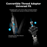 DigitalFoto 11-Inch Magic Arm with F22 Quick-Release Plate - Glacier Silver