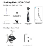 Iron-C100G Heavy-Duty Quick-release Magic Arm and Super-Clamp Combo Kit