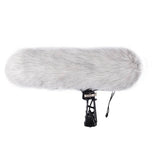 DigitalFoto Micolive Microphone Blimp with a fur windscreen on a white background