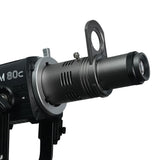 DigitalFoto Mini Snoot Projection Attachment for Aputure Storm 80C Attached to Light