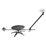 V360PRO 360° Camera Booth Spinning Rig Video Platform with camera attached