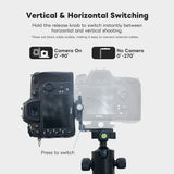 DigitalFoto VH-1AS  Foldable Vertical L-Bracket With Arca-Swiss Plate