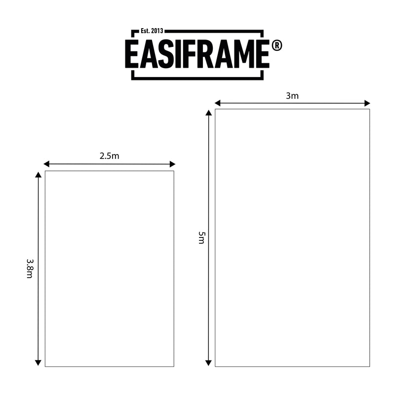 Easiframe Fabric Sizes