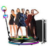 100cm 360° Infinity Glass LED Photo Booth for 1-6 people