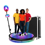 100cm 360° Infinity Glass LED Photo Booth for 1-6 people