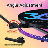 80cm 360° Metal LED Photo Booth for 1–4 People