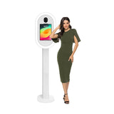 Portable Oval iPad Photo Booth with RGB Ring Light Stand
