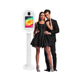 Portable Oval iPad Photo Booth with RGB Ring Light Stand