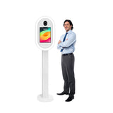 Portable Oval iPad Photo Booth with RGB Ring Light Stand