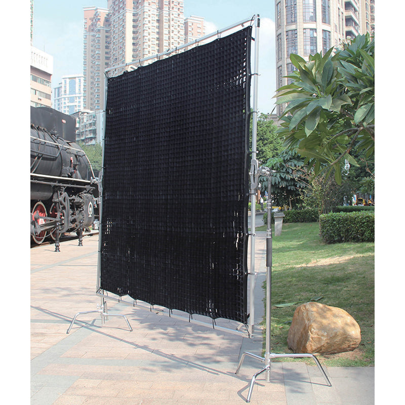 PiXAPRO 4x4cm Soft Grid for PiXAPRO 150x200cm Butterfly Frame Scrim Diffuser used outdoors