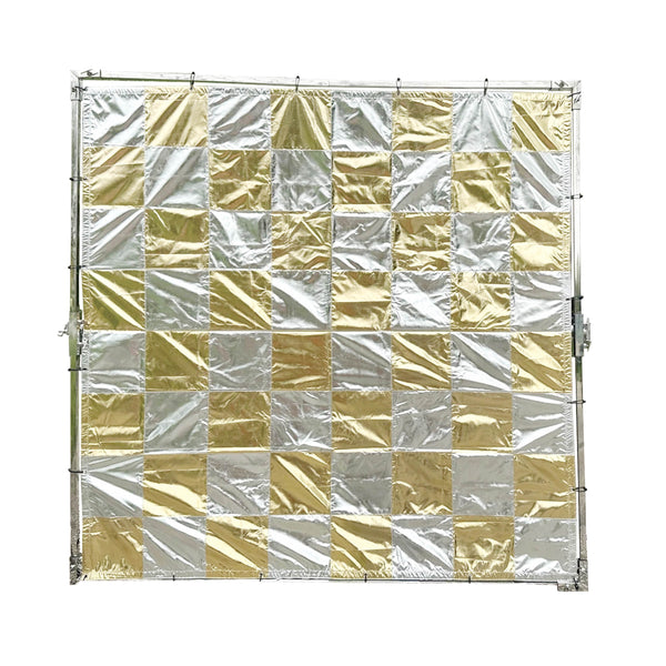 PixaPro Silver/Gold Large Checkerboard Fabric for Butterfly Frame