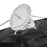 The Pixapro 60x150cm Flatpak Eyelighter Close up of 5/8" Stud mount with mecahnism half-collapsed