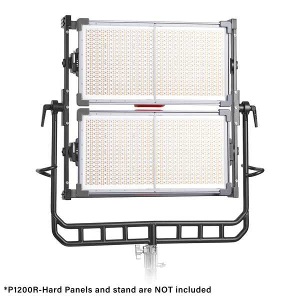 GODOX AB02-02 Dual Mounting Bracket with two KNOWLED P1200R-HARD panels mounted to it