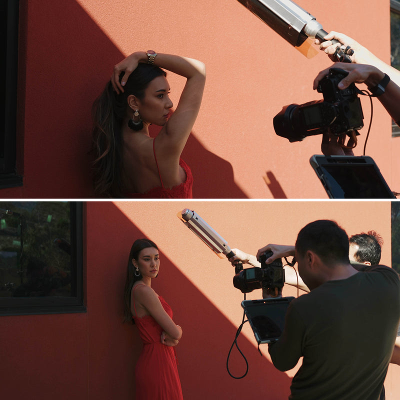 AD-S200 Used by a photographer to photograph a fashion model