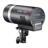The Godox AD300proII Portable Battery Flash (three-Quarter back view)