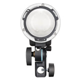 The Godox AD300proII Portable Battery Flash (Front View with No Reflector)